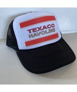 Vintage Texaco Hat Havoline Oil Trucker Hat snapback Black Cap NASCAR - $17.62