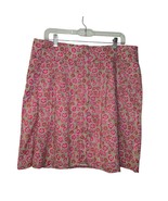 Marc O&#39;Polo Womens Gr 44 Skirt Mini Floral Pink Lined Button Front Pleated - $14.36