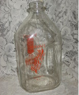 Glass Milk Bottle-Advertising -Half Gallon- Orange Lettering- NY - £11.81 GBP
