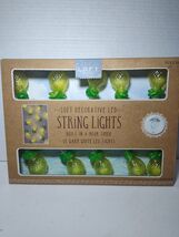 Set of Decorative Pineapple Warm White LED String Lights w/ 4 Hr Timer 1... - $14.83