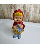 Vintage 7.5&quot; Little Red Riding Hood Spunky Rubber Squeaky Toy Stahlwood Co. - $10.00