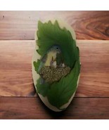 IBIS and ORCHID - Retired Wall Vases hummingbird Nest #171 feeding babies - $69.87