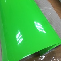 New Glossy Vinyl Car Wrap Sheet Roll Film Yellow Green Car Sticker Decals for Mo - £92.78 GBP