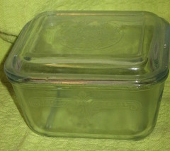 Fire King Square Refrigerator Dish-Anchor Hocking-2 pc-1940&#39;s - $410.07 MXN