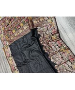 BLACK PASHMINA SAREE WITH EXQUISITE BLOUSE - $108.90