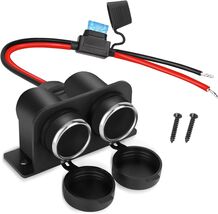 Waterproof Power Dual Socket Car Motorcycle Cigarette Lighter Plug 12V O... - $12.08