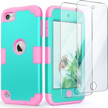 7 Case With 2 Screen Protectors, Ipod 6 &amp; 5 Case, 3 In 1 Hard Pc Case + ... - $22.79