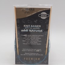 Addi Knitting Needle Circular Natura Bamboo Blue Cord 40&quot; US Size 4 - $12.86