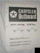 Chrysler Outboard Parts Catalog 12.9 HP - $13.88