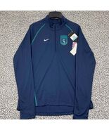 Seattle Mariners Jacket Women Blue Medium Nike Dri-Fit Long Sleeve Athle... - $68.24 CAD
