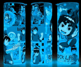 Glow in the Dark Rock Lee Naruto Anime Manga Compilation Cup Mug Tumbler - £18.30 GBP