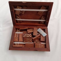 Domino Dice Sheesham wood/Rosewood Book shape  with Storage case - £47.58 GBP