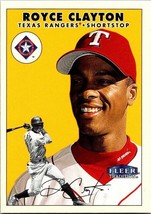 2000 Fleer Tradition Royce Clayton #348 Texas Rangers Baseball Card - £1.36 GBP