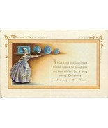 Antique Embossed Christmas Postcard L068 Colonial Woman with Roast Blue ... - £4.49 GBP