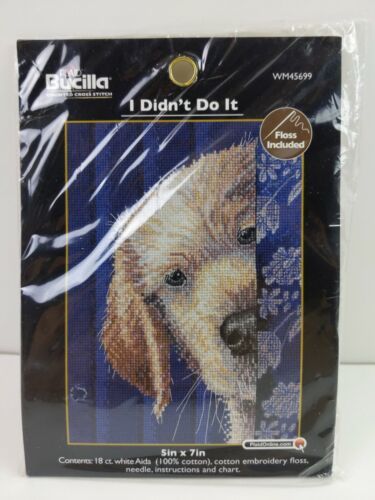 2011 Plaid Bucilla "I Didn't Do It" Counted Cross Stitch WM45699  - $10.40