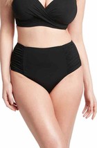 Sea Level High Waist Gathered Side Swim Set SZ 4 US Black - $53.86