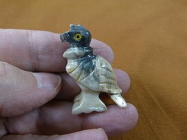 Y-BIR-VUL-14 gray Vulture Buzzard carving Figurine soapstone Peru scaven... - £6.76 GBP