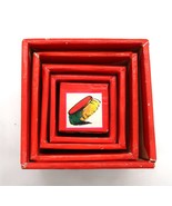 Lunger Hausen Vintage German 5 Piece Children&#39;s Fairytale Nesting Boxes - €21,36 EUR