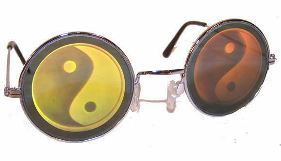 2 PAIR YIN YANG HOLOGRAM 3D GLASSES mens womens glasses HIDE EYES ILLUSION  YING