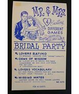 MR. &amp; MRS. 4 Exciting Different Games For Bridal Showers Luncheons Etc 1... - $38.03 CAD