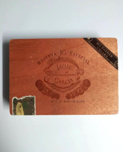 Jaime Garcia Robusto Empty Wood Cigar Box for Crafting, Wedding Decor, H... - $14.99