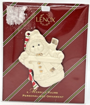 Lenox Merrily Yours Personalized Ornament NO WRITING New in Packaging SKU U183 - £23.59 GBP