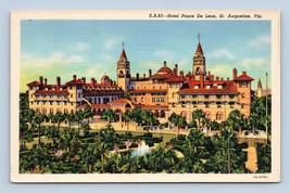 Hotel Ponce De Leon S.Augustine Fllorida Fl Unp Non Usato Lino Cartolina M2 - $3.02