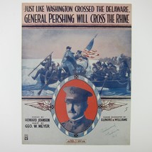 Sheet Music Just Like Washington Crossed Delaware General Pershing Antiq... - £15.66 GBP