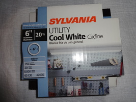 SYlvania UTILITY COOL WHITE CIRCLINE light bulb 6&quot; 20W 750 lumens - £6.24 GBP