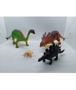 Vintage 1985 Imperial China Dinosaur Toys LOT OF 3 Plus 1 Insect - $20.35 CAD