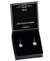 New Wife Sunflower Earrings, Cursed by God, Blessed by My Wife, Present for Wife - £39.52 GBP