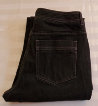 Chicos Platinum Black Jeans Misses Size [0.5] 6 Short Straight Leg stretch - £17.33 GBP