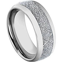 COI Tungsten Carbide Wedding Band Ring With Meteorite-TG3198  - £95.69 GBP
