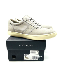 Rockport Men&#39;s Jarvis Ubal Leather Sneaker - STONE, Size US 8.5M / EUR 42 - £40.51 GBP