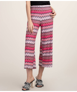 Trina Turk Bubble Gum Geo Makon Wide Leg Crop Pants Size XS NEW - £78.89 GBP