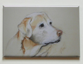 Yellow Labrador Dog Art Magnet Solomon - £5.11 GBP