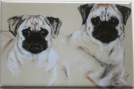 Pug Dog Art Magnet Solomon - $6.50