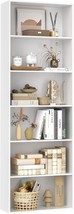 Fotosok 6-Tier Open Bookcase And Bookshelf, Freestanding Display Storage... - $116.93