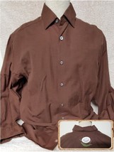 L- Tommy Bahama T31758 Brown Shirt &#39;Premiere Club&#39; Tropical Coconut Grap... - £22.68 GBP
