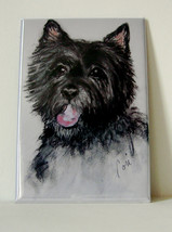 Cairn Terrier Dog Art Magnet Solomon - $6.00