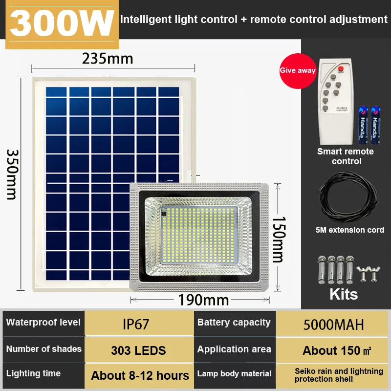 Solar Flood Lamp Solar Reflector Outdoor Solar Led Light Waterproof For Garden P - £107.90 GBP