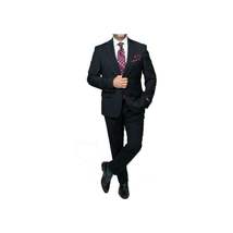 Mens DKNY 100% Wool Two Button Notch Lapel Formal Business Slim fit 1504 Black image 9