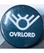 Ovrlord Logo Black White Pinback Button Pin - $9.50