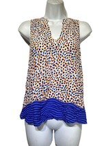 Anthropologie Maeve Enna Swing Sleeveless dots stripes Tank Top Size 6 - £8.89 GBP