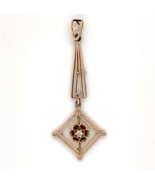 Victorian 10k Yellow Gold Genuine Natural Diamond Lavaliere Pendant (#J7... - $3,238.74 MXN