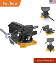 4-Inch Jaw Bench Vise: Reinforced Base &amp; Swivel Motion for Enhanced Stab... - $40.50