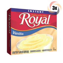 3x Packs Royal Vanilla Instant Pudding Filling | 4 Servings Per Pack | 1.85oz - £8.90 GBP