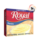 3x Packs Royal Vanilla Instant Pudding Filling | 4 Servings Per Pack | 1... - £8.77 GBP