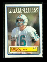 Vintage 1983 Topps Football Trading Card #323 David Woodley Miami Dolphins - £3.86 GBP
