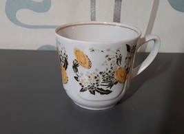 Vintage Soviet USSR LATVIA Riga RPR 1st grade porcelain Mug Cup Dandelion - £19.69 GBP